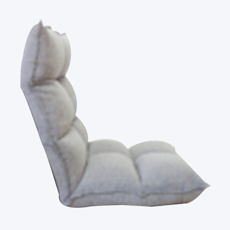 Slapp av og hvile grå nøytral justerbar gulvstol med nakkestøtte 21114-K